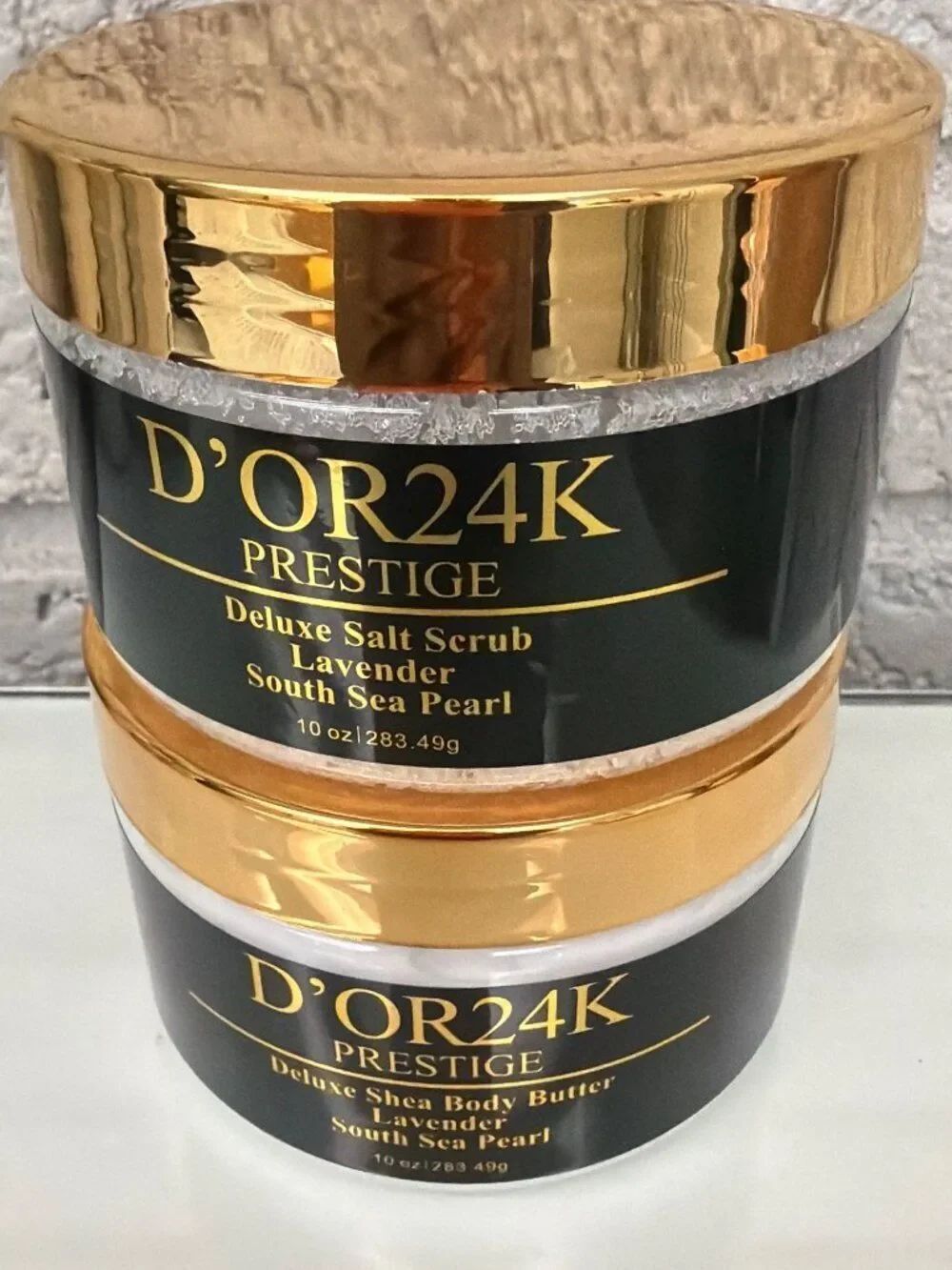 D’OR24K Deluxe Shea Lavender South Sea Pearl Body Butter Scrub & Body